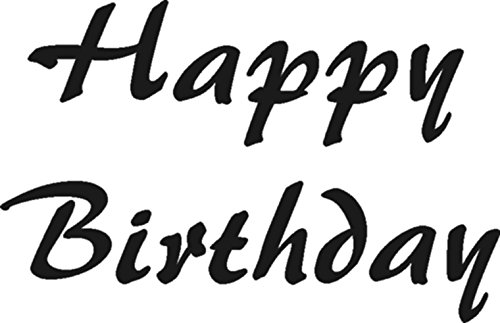 Happy Birthday Rubber Stamp Approx 40 x 30 mm
