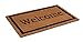 BirdRock Home Welcome Coir Doormat | 18 x 30 Inch | Standard Welcome Mat with Black Border and Natural Fade | Vinyl Backed | Outdoor