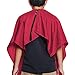 Mane Caper Kid's Ballcap Salon Quality Cape 26 inch X 35 inch Crinkle Nylon Material Light Weight Extra Snap Closures (red)