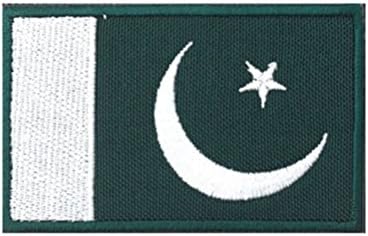 QuYTO Individual Nations Flag Patch Military Patch / Velcro Morale (3"x2", Pakistan)