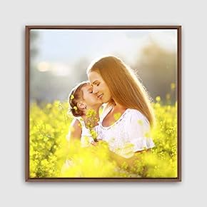 Framed Custom Canvas Wall Art for Living Room, Bedroom Canvas Prints for Home Decoration Ready to Hang - 16"x16", Natural Frame