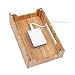 MobileVision Bamboo Charging Station & Multi Device Organizer Slim Version w/USB Charging Strip Included for Smartphones, Tablets, and Laptops