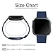 Hamile Wristbands Compatible for Fitbit Versa & Fitbit Versa Lite, Soft Silicone Sport Replacement Band Strap for Fitbit Versa Smartwatch, Small, Navy Blue