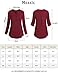 Messic Tunic Blouse, Women's V-Neck Blouses 3/4 Roll-up Sleeve Button Casual Chiffon Tunic Shirt (XX-Large, Navy)