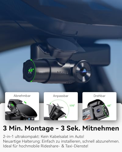VANTRUE N2X 2.7K+1080P STARVIS 2 Car Camera, Front Interior, Dual HDR Night Vision Camera, Front 2.5K/60FPS, GPS, 5GHz WiFi, Voice & App Control, G-Sensor, Max 512GB