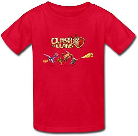 SOI Youth T-shirts Clash Of Supercell Clans Size M Red