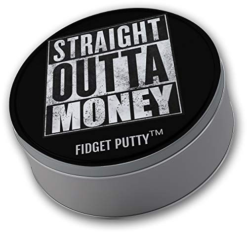 Straight Outta Money Fidget Putty Gag for Adults Stocking Stuffers Coworker Secret Santa Weird White Elephant Ideas Fidget Toys Pearl Green Therapy Putty