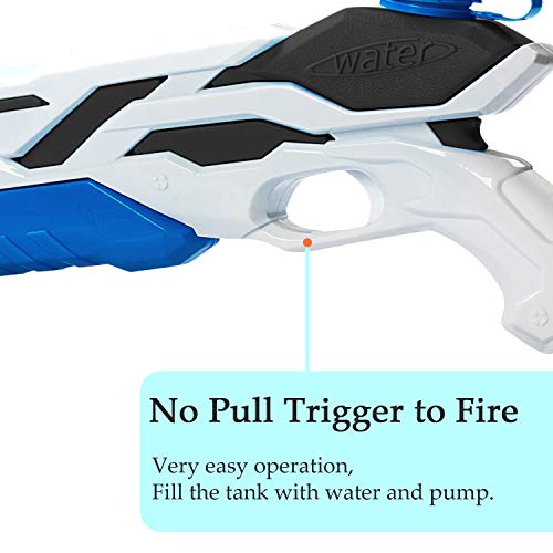 SAOCOOL Super Water Guns for Kids, Water Blaster High Capacity 1200CC Squirt Gun 32ft Water Soaker Blaster Squirt Toy Swimming Pool Beach Sand Water Fighting Toy (Black)