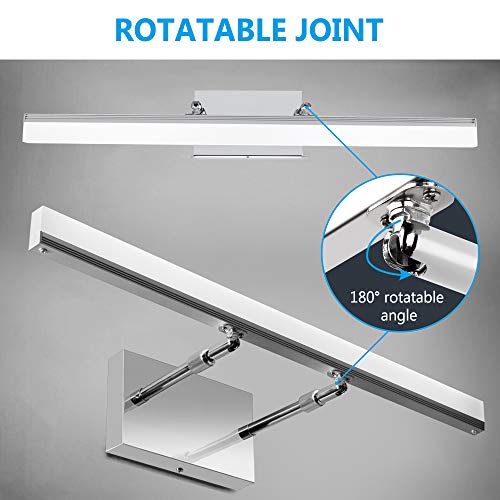 LEDMO Modern LED Bathroom Vanity Lights Retractable Cool White 6000K