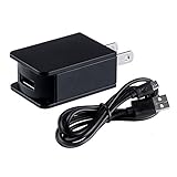 Hosmart 5V 1A Power Cord Micro USB Travel Charger(1.2M/4 feet Black)