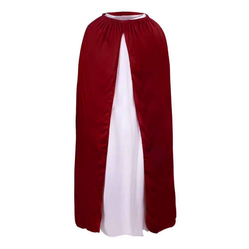 JNGUOSICN Halloween Jesus Christ Costume White Jesus Costume Robe White Robe With Red Cap Ancient Greek Roman Togo Caesar Party Fancy Dress Costume Religious Costume For Saint Robe