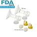 Maymom Brand 19 mm 2xOne-Piece Small Breastshield w/Valve and Membrane Compatible with Medela Breast Pumps; Extra Small Shield Non-Detachable Clear