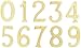 ZhongWang Hardware ZW-A200 4 Inch Bright Brass House Number 5/ZhongWang Hardware ZW-A200 Número de casa de latón brillante de 4 pulgadas 5