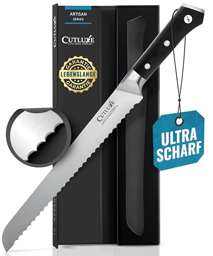 Cutluxe Brotmesser 25cm mit Wellenschliff – Brotschneidemesser Brötchenmesser Küchenmesser Kochmesser – Ergonomisches Design & Extrem Scharf thumbnail 1