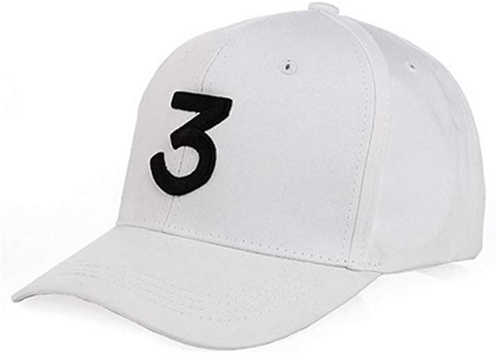 IVYRISEChance Rapper Baseball Hat Embroider Number 3 Caps Cool Hip Hop Rock Fashion Classic Hats with Adjustable Strap