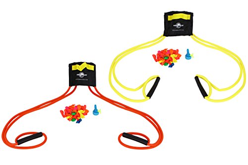 Water Sports 3-Person Water Balloon Launcher Sling Shot Kit (Color May Vary), Deluxe