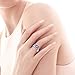 BONLAVIE 3.6ct Women's Round Created Rainbow Topaz Ring Bezel Setting Marquise Fashion Statement Ring 925 Sterling Silver Engagement Rings for Women Best Gift for Mother and Grandma Size 5-10