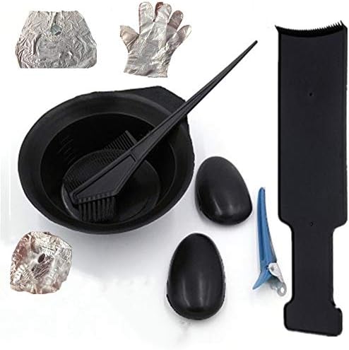 9 PCS Professional Fashion Hairdressing Hair Applicator Brush Dispensing Salon Hair Coloring Dyeing Pick Color Board Hair Styling Tool