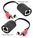 Stereo RCA Audio Balun Extender Over Cat5 Cat5E Cat6 Cable Max 250FT