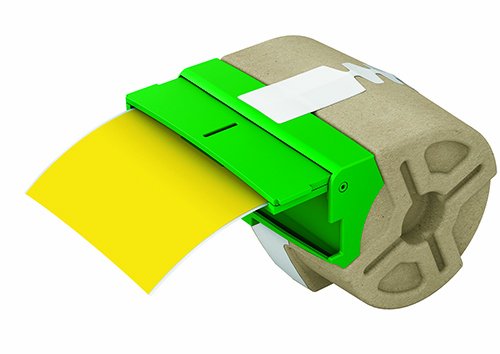 Leitz Icon 3.5-Inch Continuous Self-Adhesive Plastic Label, Yellow, 70160015