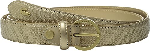 Lacoste Women's Premium Chantaco Coated Leather Belt Gold Belt 39 in (Euro 100)
