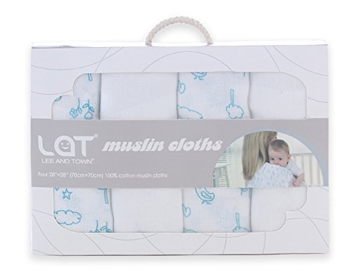 4-Pack Gauze Muslin Square For Babies, Cotton Muslin Squares Cloth, Muslin Cloth Baby Washcloths, Premium Reusable wipes - Extra Soft For Sensitive Skin,Newborn Muslin Warm Baby Bath Towels Pure White