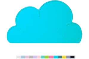 LUCK DAWN Premium Silicone Cat Food Mat - Anti-Slip Waterproof Placemat With High Lips for Dogs, Cats & Other Animals (Dark Blue)