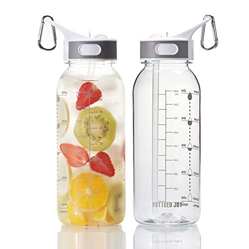 BOTTLED JOY 32oz Water Bottle, BPA Free Water Bottle with Motivational