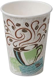 Dixie PerfecTouch 12 oz. Insulated Paper Hot Coffee Cup by GP PRO (Georgia-Pacific), Coffee Haze, 5342CDSBP, 1