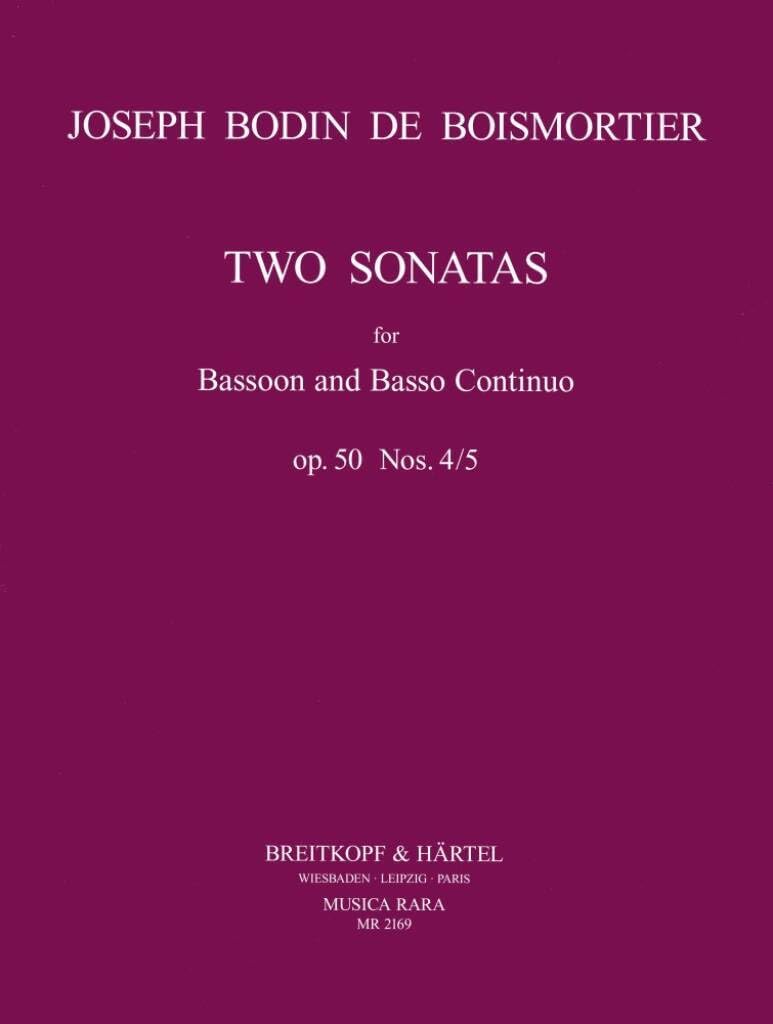 Sonatas in D minor and C minor, op.50/4-5 - bassoon and basso continuo - (MR 2169)