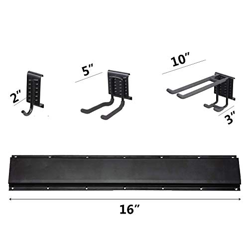 13PC Garage Organizer,64" Garage Hooks And Hangers Steel Tool Storage,Metal Utility Double Hooks,Heavy Duty for Organizing Power Tools,Laddy,Bulk Items,Wall Mount Tool Holder for Home Chair Ladder