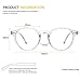 IFHTech Blue Light Blocking Glasses,Vintage Nails Round Minimize Digital Headache Anti Eyestrain (Transparent)