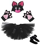 Petitebella Black Cat Hat Gloves Skirt Shoes Girl