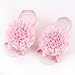 Qandsweet Baby Girl's Barefoots Sandals Flower 6 Pairs