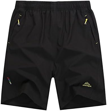 Outdoor Mens Quick Dry Shorts Hiking & Camping Shorts(Black,Large)