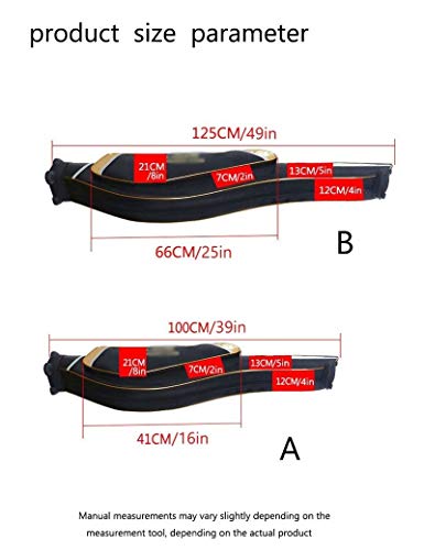 HYXL888 Angeltasche, 1.25m Hartschalen-Leinwand Verschleißfest Großvolumige Angelausrüstung Tasche, humanisierten… – Bild 8
