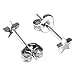 8 Pairs Assorted Wholesale Lot Cute Stainless Steel Stud Earrings, Hypoallergenic, Nickel-free, Lead-free (01. 4mm, Steel)