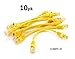 CablesOnline 10-PACK 6inch CAT5e UTP Ethernet RJ45 Full 8-Wire Yellow Patch Cable, (U-000YL-10) primary