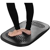 Flexispot Ergonomic PU Office Standing Desk Mat and Kitchen Not-Flat Anti-Fatigue Comfort Floor Mat 32.3 in x 20.5 in for Stand Up Desk with Massage Points Black