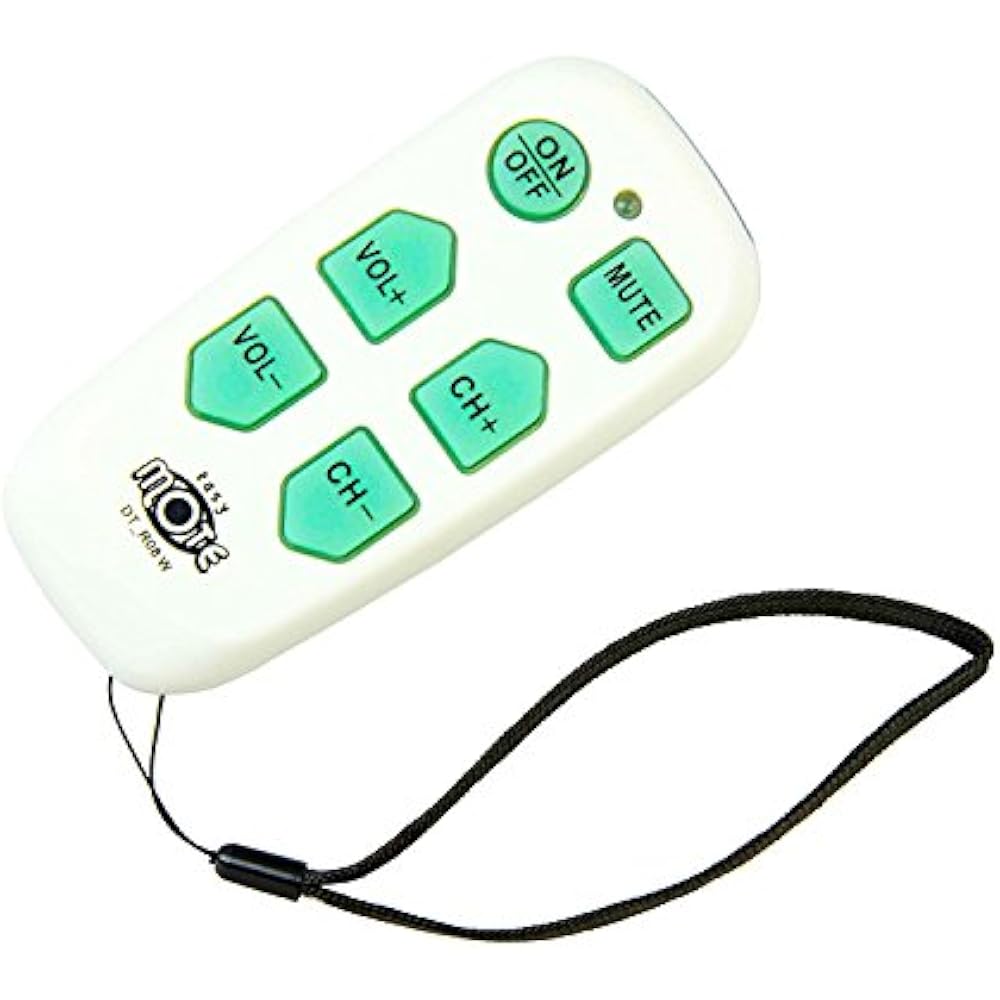 Universal Big Button TV Remote EasyMote DTR08W Backlit, Use, Smart