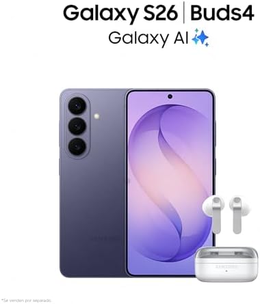 Galaxy S26, 256GB, Teléfono Móvil con Galaxy AI, Cámara 50MP, 12GB RAM, Batería 4300mAh, Garantía del Fabricante 3 Años + 1 Año Extra, Color Azul Cielo (Versión Española)