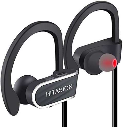HITASION Bluetooth Headphones Wireless Sports Earphones V4.1 Mic Volume Control Portable Outdoor Earphones 8 Hour Battery (Black-U9)