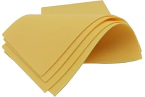 EH Tattoo Practice Skin 5Pcs 8" x 12" Large Size Blank Silicone Double Sides Reelskin Fake Skins Soft Practicing Thick 3mm for Beginners Artists (Yellow)