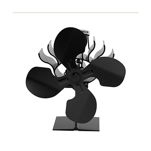 Stromloser Ventilator für Kamin Holzöfen Öfen Geräuscharmer Betrieb 4