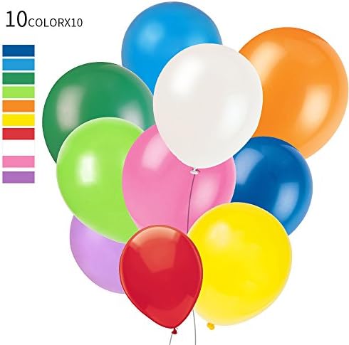 12 Inches High Quality Round Balloons (100 pcs, Multi-color)