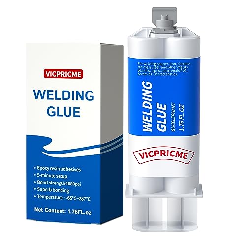 VICPRICME Metal Glue, 1.76 OZ Metal Epoxy Glue, 2 Part Heavy Duty Cold