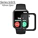 LuettBiden Compatible [2 - Pack] for Apple Watch 42mmTempered Glass Screen Protector, LuettBiden (Black) Anti-Scratch, Full Coverage Scratch-Proof Screen Film Compatible iWatch 42mm Series 1/2/3