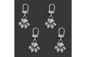 4 5pcs Cat Paw Metal Zipper Pull Tab Detachable Clothing Luggage Jacket Replacement Accessory Head Pendant Repair Tool Gun Bl