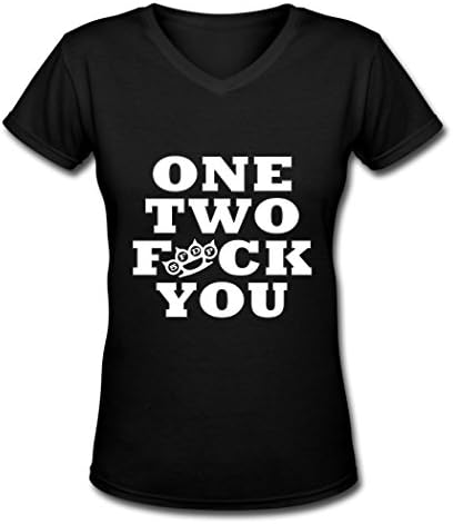 5FDP Five Finger Death Punch Quotes Adult's Pop V-neck T Shirt Black XL