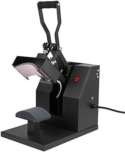 Ztopia Heat Press 600W Hat Press 18x10cm Heat Press for Hats Digital Clamshell Design Coated Handle No Stick Rigid Steel Frame (18 X 10cm)